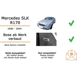 JUST SOUND best choice for caraudio Autoradio Einbaupaket Pioneer MVH-S320BT Mercedes SLK R170 Bose Bluetooth USB
