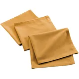 Douceur d'intérieur douceur d'intérieur, Mistral Senf, 3 Servietten (40 x 40 cm), recycelte Baumwolle