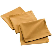 Douceur d'intérieur douceur d'intérieur, Mistral Senf, 3 Servietten (40 x 40 cm), recycelte Baumwolle