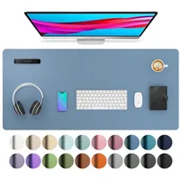 LuxusKollektion Schreibtischunterlage Schreibtischunterlage Mauspad PU Leder Denim Blau 43 x 91 cm bunt
