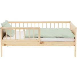 ML-Design Hausbett mit Matratze 70 x 140 cm Kiefer massiv natur