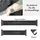 nalia Chronos Edelstahl-Armband für Apple Watch Magnet-Band Metallarmband - Stabil - Rostfrei Edelstahl Uhrenarmband, Schwarz