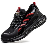 Rona Shoes Sicherheitsschuhe Arbeitsschuhe Stahlkappenschuhe Leichte Bequeme Sportliche Arbeitsschutzschuhe Herren Damen Omega Red EU 41 - 41 EU