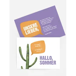 Einladung zum Sommerfest selbst gestalten mit Spruch und Fotos im Onlinedesigner bei Meine-Kartenmanufaktur.de