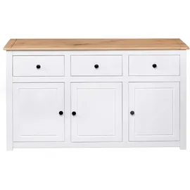 vidaXL Sideboard Weiß 135x40x80 cm Kiefernholz Panama
