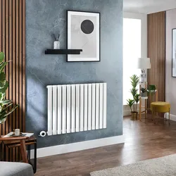 Revive elektrische Heizung für Wand Horizontal Weiß 635x834mm inkl. 1000W Heizelement, Hudson Reed