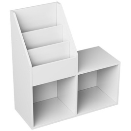 Livinity Kinderregal Conny 72x79cm, Weiß, Bücherregal mit Ablagen für Faltboxen