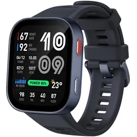 Amazfit Bip Max BT 45 mm Kunststoffgehäuse Dunkelblau Silikonarmband Dunkelblau M