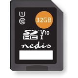 Nedis MSDC32100BK Speicherkarte - SDHC - 32 GB - Schreibegeschwindigkeit: 80 MB/s - Lesegeschwindigkeit: 45 MB/s - UHS-I