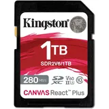 Kingston Canvas React Plus V60 1TB SDXC Speicherkarte 4K-UHS-II