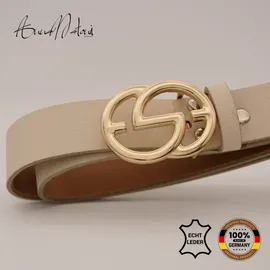 AnnaMatoni Damengürtel Leder beige 110