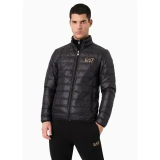 EA7 für Herren. 8NPB01_PN29Z Faltbare Daunenjacke schwarz (L), Lässig, Polyamid, Langarm