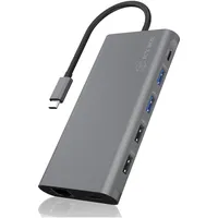 Icy Box IB-DK4050-CPD 12 in 1 USB Type-C® Notebook DockingStationk (2x HDMI 4K60Hz, 1x DP), 4k60Hz