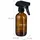 Relaxdays Sprühflasche Glas, 4er Set, 250ml, Nebel & Strahl, Wassersprüher für Haare, Reinigung, Pflanzen, braun/schwarz.