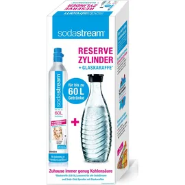 SodaStream CO2-Zylinder + Glaskaraffe 0,6 l schwarz