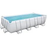 BESTWAY Power Steel Frame Pool Set 488 x 244 x 122 cm inkl. Sandfilteranlage