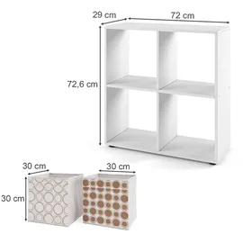 Vicco Raumteiler Tetra 72,6 x 72 cm Weiß