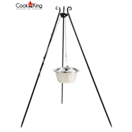 Cook King Dreibein 180 cm Edelstahl schwarz