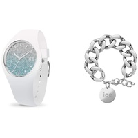 Ice - Jewellery - Chain Bracelet - Silver + Ice lo - White Blue - Medium - 3H