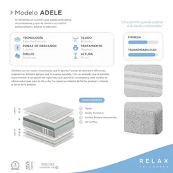 RELAX Zweischichtige Schaumstoffmatratze ADELE 17 cm Höhe Maximaler Komfort - 200x200 cm