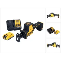 DeWalt DCS 369 D1 Akku Säbelsäge Reciprosäge 18 V Brushless + 1x Akku 2,0 Ah + Ladegerät