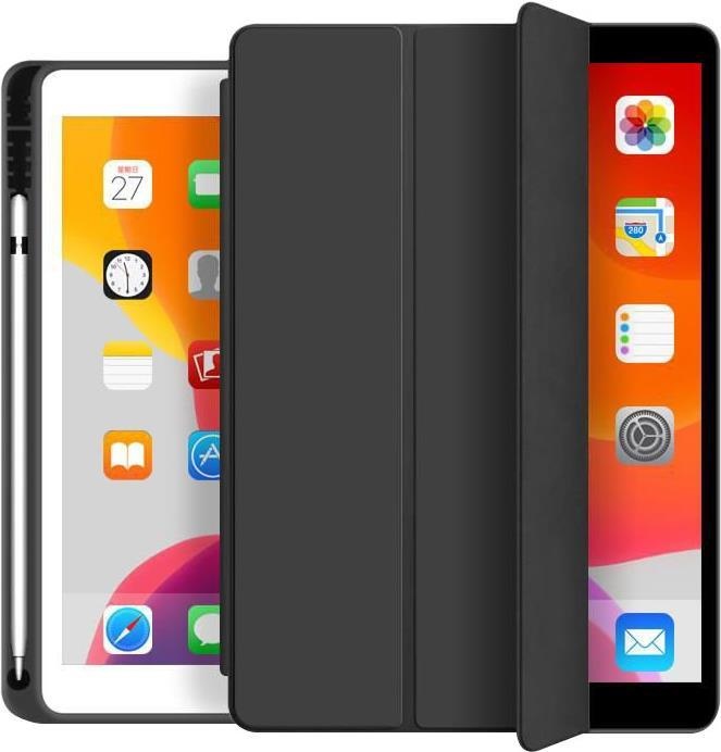 eSTUFF Pencil case - Bildschirmschutz für Tablet - Polyurethan-Kunstleder, Thermoplastisches Polyurethan (TPU) - Schwarz - 10.5" - für Apple 10.5"  iPad Air (3. Generation)