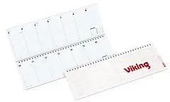 Viking Tischkalender 2027 1 Woche / 1 Seite Deutsch 30,4 (B) x 10,5 (H) cm Weiß