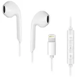 forcell In-Ear Stereo iPhone 8-pin Kopfhörer Headphones Weiß
