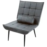 ML DESIGN modern liv Relaxsessel Kunstleder 97 x 100 x 79 cm Schwarz ergonomisch