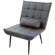 ML DESIGN modern liv Relaxsessel Kunstleder 97 x 100 x 79 cm Schwarz ergonomisch