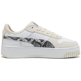 Puma Carina Damen Plateau Sneaker White/Black/Alpine Snow 37