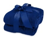 Wohndecke aus weichem Coral Fleece, Lumaland, mit Handytasche & Fußtasche 170x200x50 blau