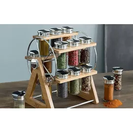 5five simply smart 5five - radhalter 15 gewürzgläser bambus