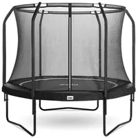 SALTA Trampolin Premium Black Edition Ø 305 cm schwarz + Netz + Leiter + Abdeckplane + Verankerung