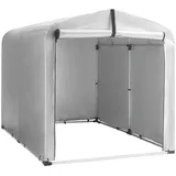 SoBuy Fahrradgarage Foliengerätehaus Silber, 159x165x219 cm