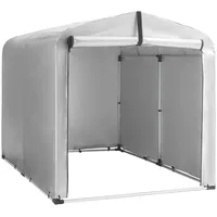 SoBuy Fahrradgarage Foliengerätehaus Silber, 159x165x219 cm