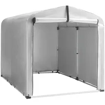 SoBuy Fahrradgarage Foliengerätehaus Silber, 159x165x219 cm