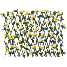 vidaXL Rankgitter mit Künstlichem Efeu Erweiterbar Gelb 180x60 cm - Gelb