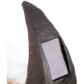 Nino Leuchten Gartendeko Solarlampen für Außen Outdoor Balkon Deko schwarz gold Mond Glaskugel, 1x led, LxBxH 29,4x9x30,5 cm, 2er Set