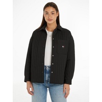 Tommy Jeans Blusentop »TJW QUILTED OVERSHIRT«, mit Logopatch Gr. M (38), Black, , 86213127-M