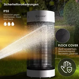 Kesser KESSER® Standheizstrahler Infrarotheizung, Heizstrahler Energieeffiziente Heizung Innenraum mit 360° Oszillation, Infrarotheizung Standgerät, Elektroheizung mit IP55, Terrassen-Heizstrahler