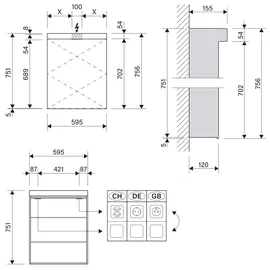 Schneider Lowline 60 cm LED weiß