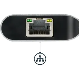 Startech DKT30CSDHPD USB-C Multiport Adapter - 2x USB 3.0/HDMI/SD/Gigabit Ethernet Grau/Schwarz