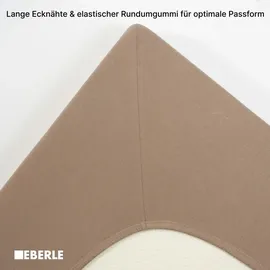 bellana Spannbettlaken Jersey-Elasthan 180 x 200 - 200 x 220 cm beige/weiß 1 St.