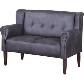 Home Affaire Küchensofa HOME AFFAIRE "Moro", grau (anthrazit), B:142cm H:99cm T:73cm, Microfaser in Antiklederoptik (100% Polyester), Sofas, in verschiedenen Stoffen und Farben