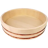 Reishunger Hangiri Holzschüssel für Einsteiger, Durchmesser 30 cm