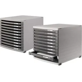 HAN Schubladenbox Contur 30 x 38,2 x 30,7 cm 10-tlg. grau