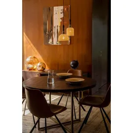 Dutchbone Esstisch CLASS mit Fischgrät Platte rund Ø 120 cm von DutchBone - Braun