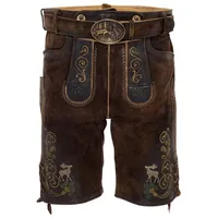 gwandler Lederhose XAVER-gespeckt in braun | Gr.: 56