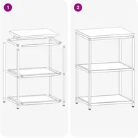 vidaXL Küchenregal 60 x 50 x 92 cm Silber